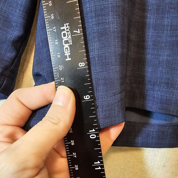 PGA Golf Men's Shorts Blue Plaid Ball Pocket 10" Inseam Size 42 - Picture 5 of 10